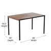 Flash Furniture Faux Teak Patio Set-30" x 48" Table-4 Chairs XU-DG-304860364-GG